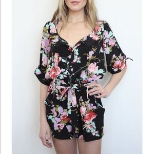 Yumi Kim black blossom romper